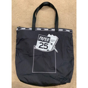 LeSportSac Bag Travel Tote Black Bag Purse White Banding Trim with Logo NWOT